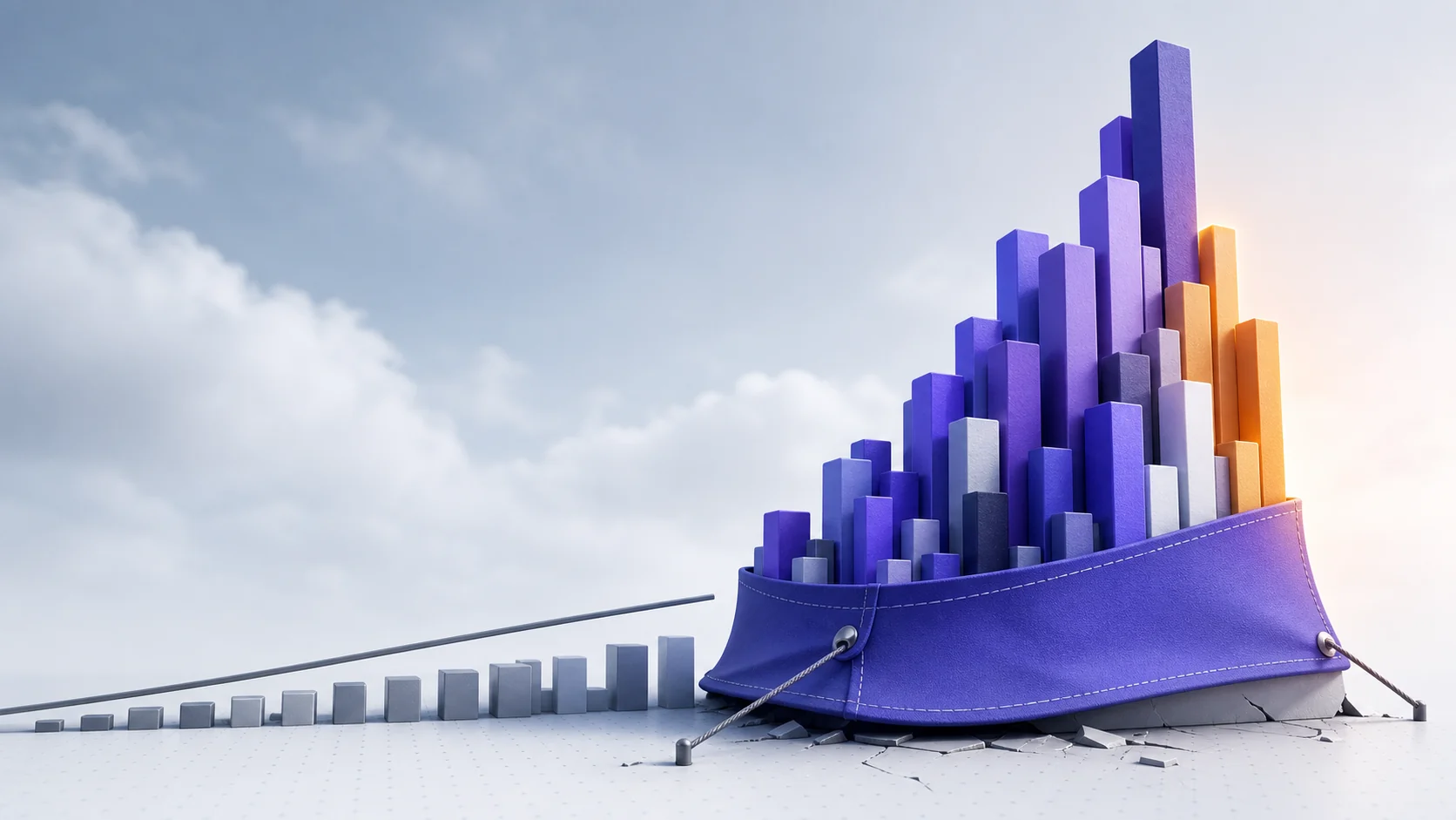 Software price blocks rising steeply against a restrained benchmark